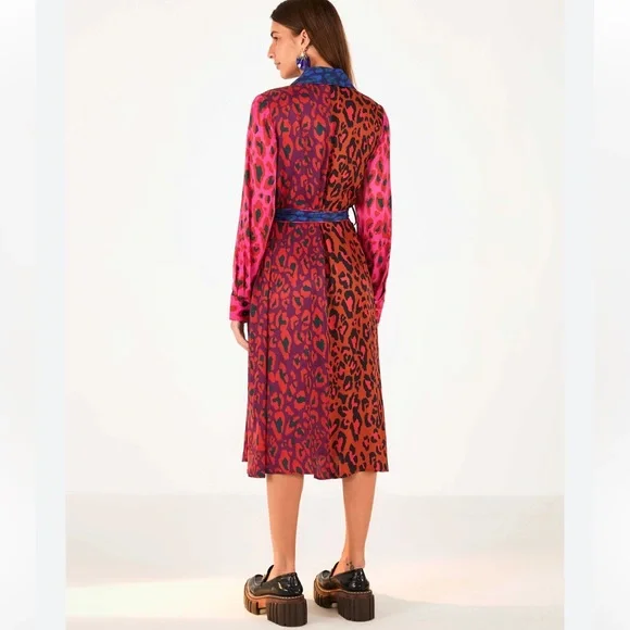 Farm Rio Silky Shirt dress (NWOT) - Picture 3 of 7